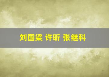 刘国梁 许昕 张继科